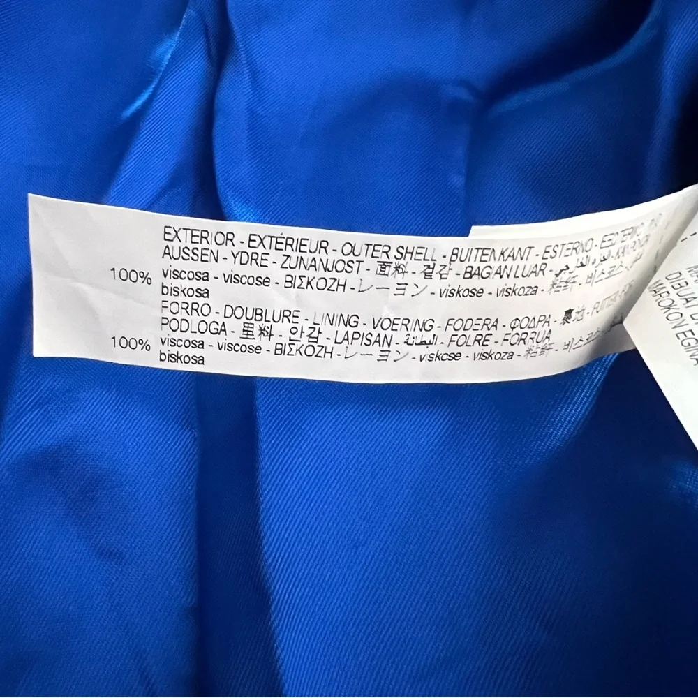 Zara Vibrant Cobalt Blue Blazer Wrap Dress - Picture 11 of 12